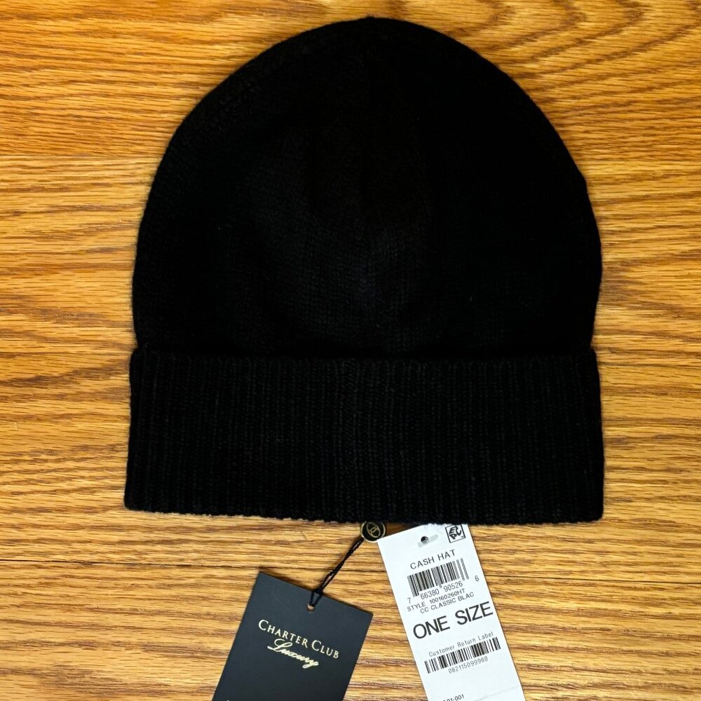 Charter Club 100% Cashmere Cuffed Beanie
